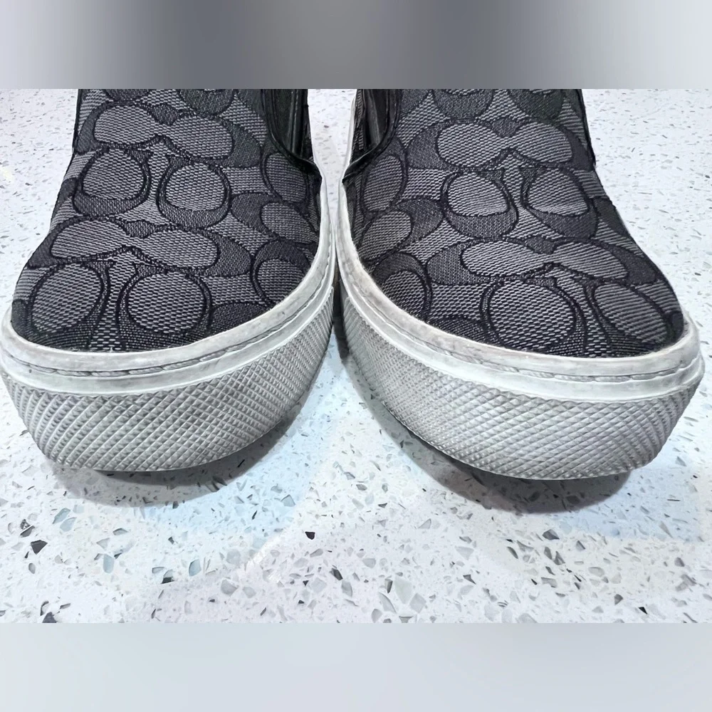 Coach Women’s Black Slip-On Trainers Sneakers GUC size 7.5 - Picture 6 of 14